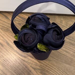 Lulu Guinness Navy Floral Wristlet